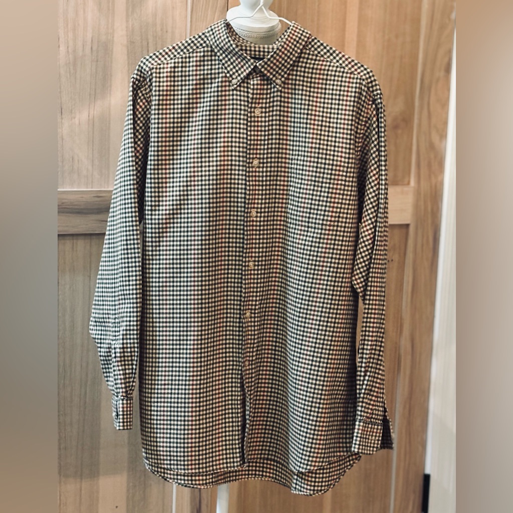 Daniel Cremieux Checkered Button Down Shirt. Men’s Sz-L Neutral | Classic Euc